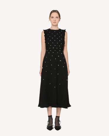 REDValentino クレープサブレー ドレス ラインストーン&スパンコール