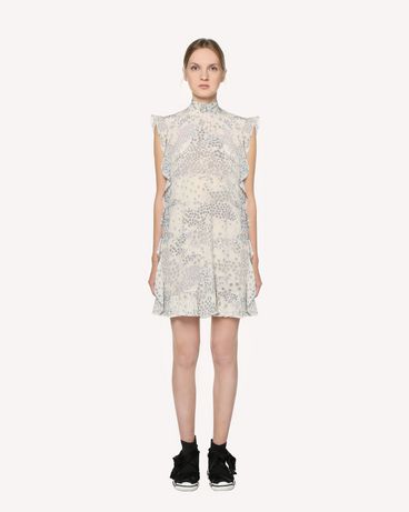 REDValentino Silk dress with Cascading Stars print