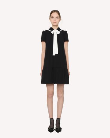 REDValentino Techno Fluid dress with rounded collar and bow