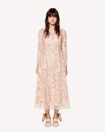 REDValentino Tulle dress with flower embroidery