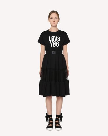 REDValentino "Love you" printed
jersey dress