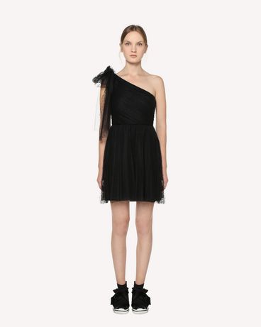 REDValentino One-shoulder tulle dress with bow detail