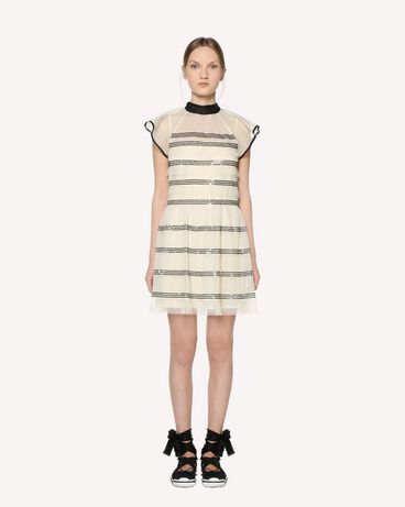 REDValentino Micro sequined point d'esprit tulle dress
