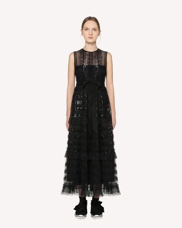 REDValentino Micro sequined point d'esprit tulle dress