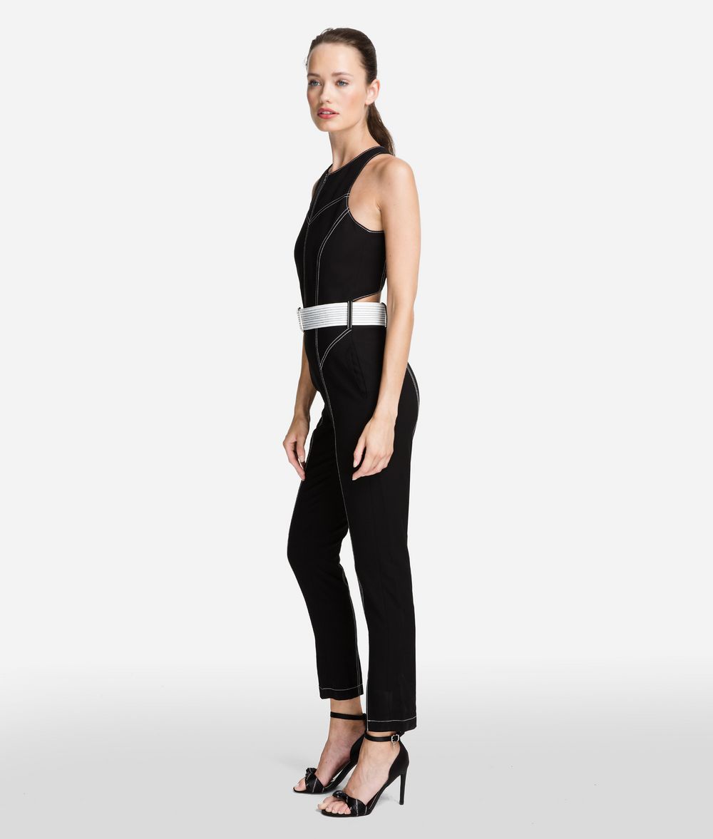 KARL LAGERFELD Contrast-Seam Jumpsuit Jumpsuit Woman d