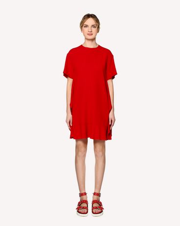 REDValentino Ruffle detail crepe envers satin dress