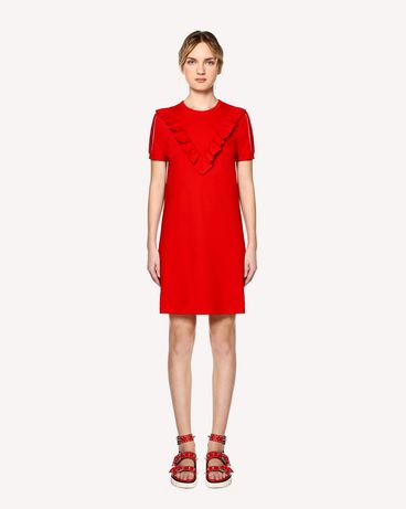 REDValentino Ruffle jersey dress