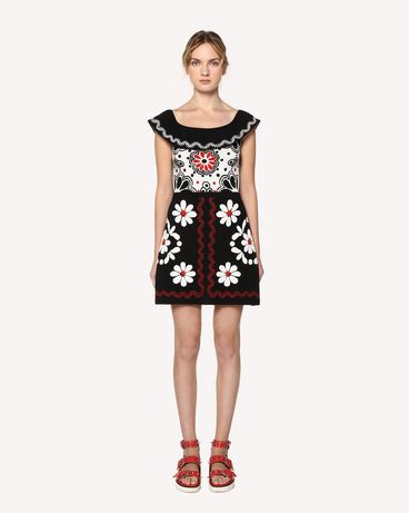 REDValentino Stretch viscose Decorated Terrace jacquard knit dress