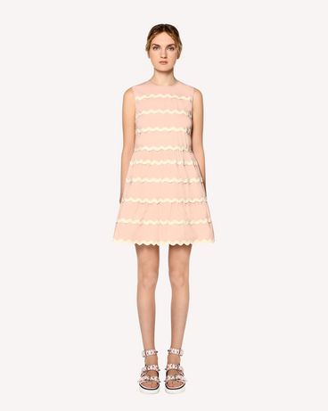 REDValentino Stretch compact poplin dress with zagana detail