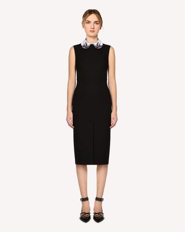 REDValentino Micro canvas stretch dress with bird patches