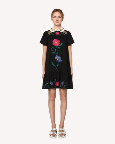 REDValentino Mexican Flowers embroidered dress