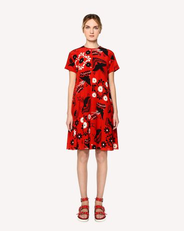 REDValentino シルク ドレス デコレーション・テラスプリント
