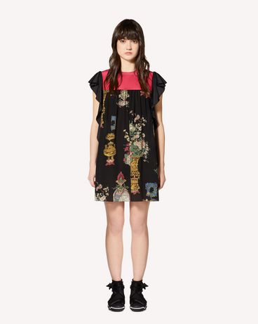 REDValentino Chinese Lacquer printed silk dress