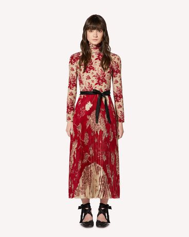 REDValentino Floral Tapestry and Toile de Jouy mix printed silk dress