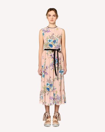 REDValentino Parrot Ramage printed silk dress
