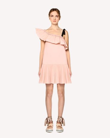 REDValentino Cotton poplin dress with braided detail