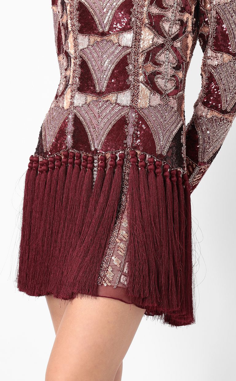 JUST CAVALLI Robe à paillettes avec franges Robe Femme e