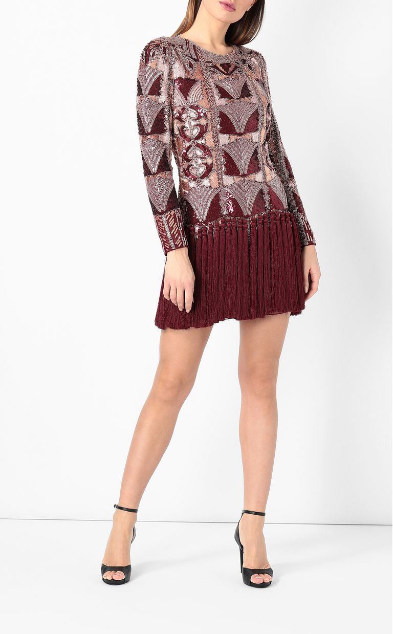 JUST CAVALLI Robe à paillettes avec franges Robe Femme r