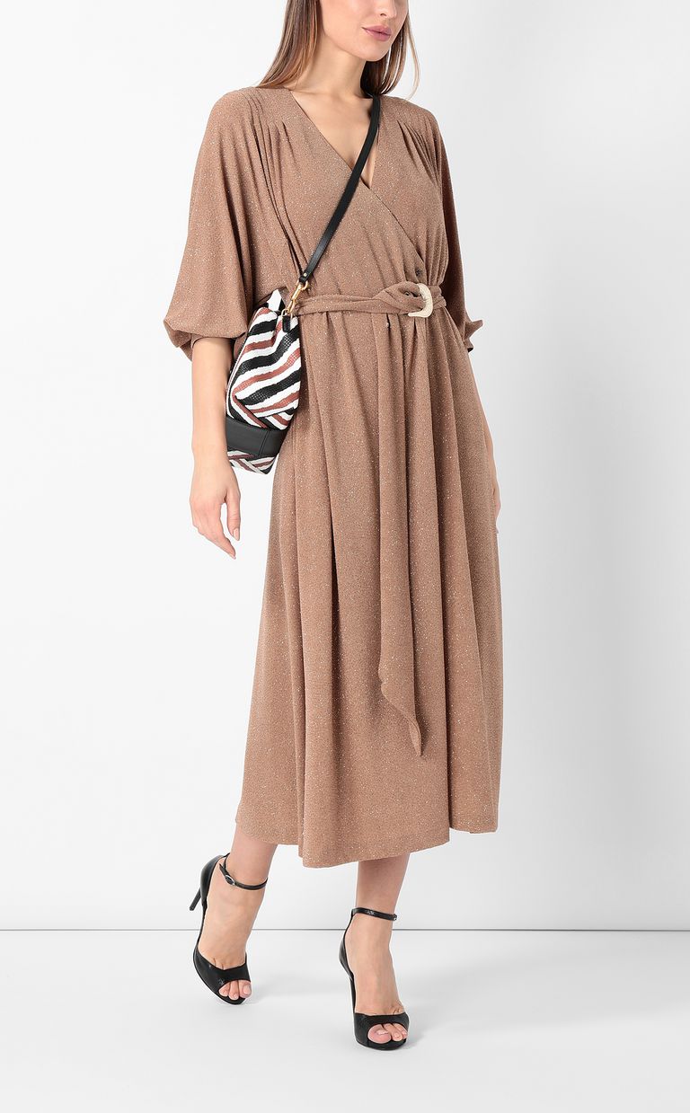JUST CAVALLI Belted lurex dress Dress Woman d