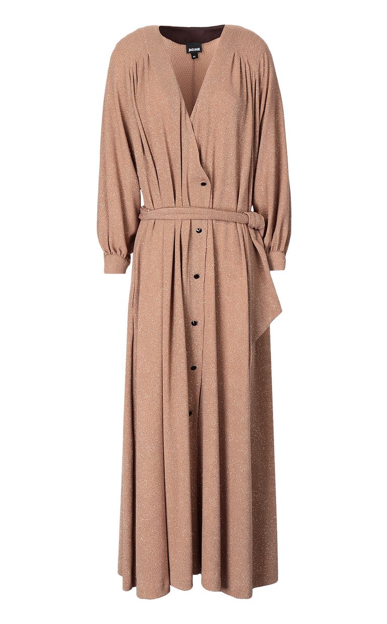 JUST CAVALLI Belted lurex dress Dress Woman f