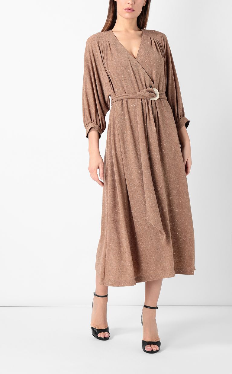 JUST CAVALLI Belted lurex dress Dress Woman r