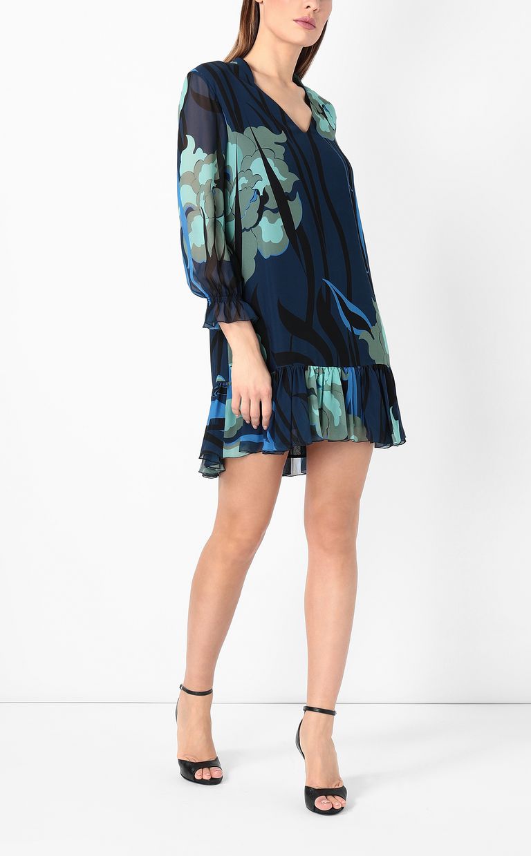 JUST CAVALLI Kleid mit „Hidden Flowers“-Print Kleid Damen d