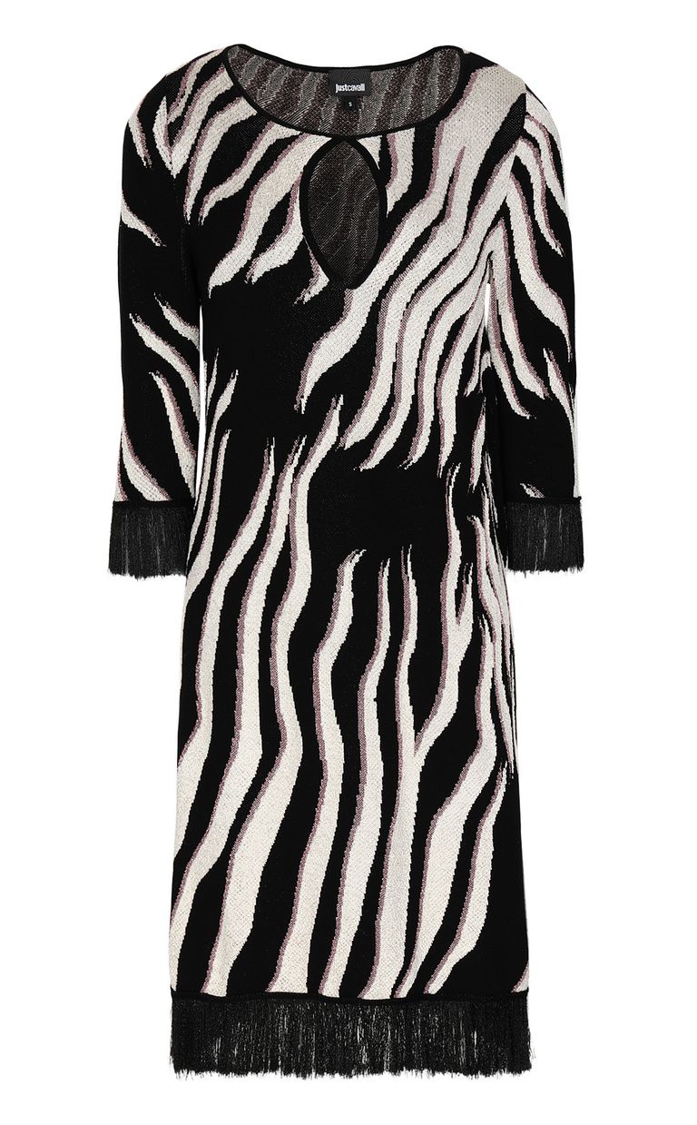 JUST CAVALLI Vestido estampado "Glowing Zebra" Vestido Mujer f