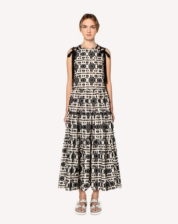 REDValentino 图形感花卉 Fil Coupè 提花连衣裙