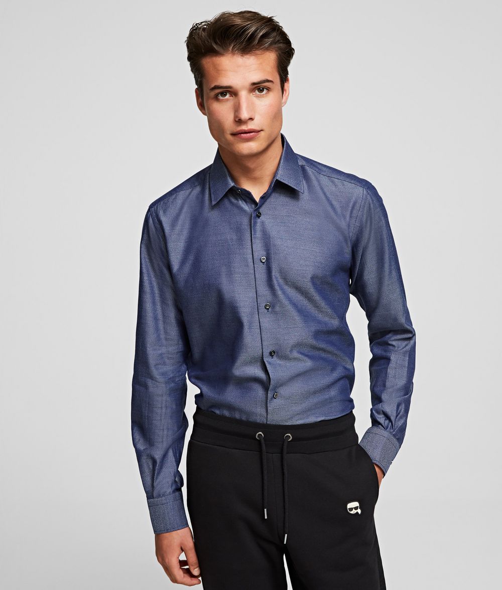 KARL LAGERFELD Spread Collar Shirt Shirt Man f