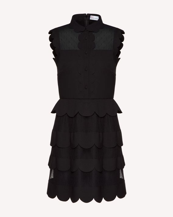 red valentino scalloped dress