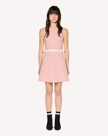 REDValentino Technical cady dress with ruffle detailing