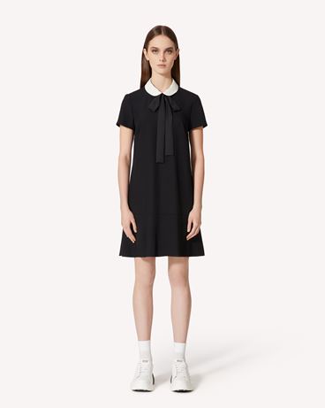 REDValentino Crepe Envers Satin dress with collar detail