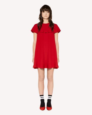 REDValentino Crepe envers satin dress with ruffle detail