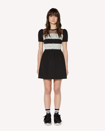 REDValentino Jersey dress with lace ribbons