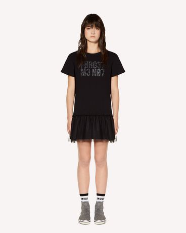 REDValentino "Forget Me Not" glitter printed
T-shirt dress