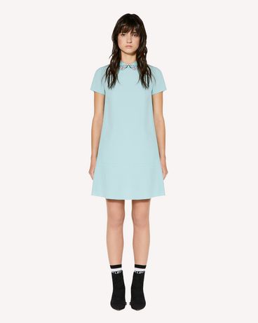 REDValentino 水钻刺绣缎背绉绸连衣裙