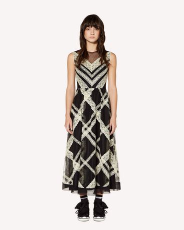 REDValentino ポワンデスプリ チュール ドレス レースリボン
