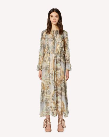 REDValentino Paysage Chinois printed silk muslin dress