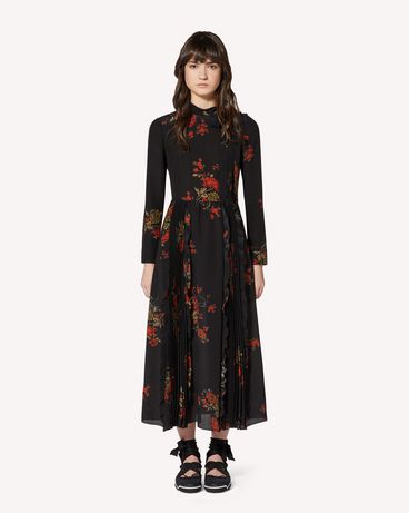 REDValentino Oriental Flowers crepe de chine dress