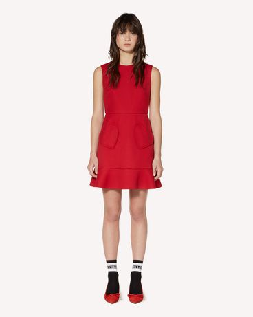 REDValentino Hearts detail tricotine tech dress