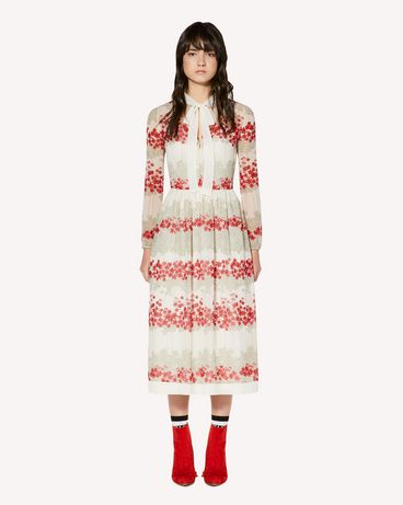 REDValentino Muslin dress with Dreaming Peony print