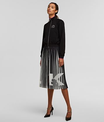 KARL LAGERFELD RUE ST GUILLAUME PLEATED DRESS
