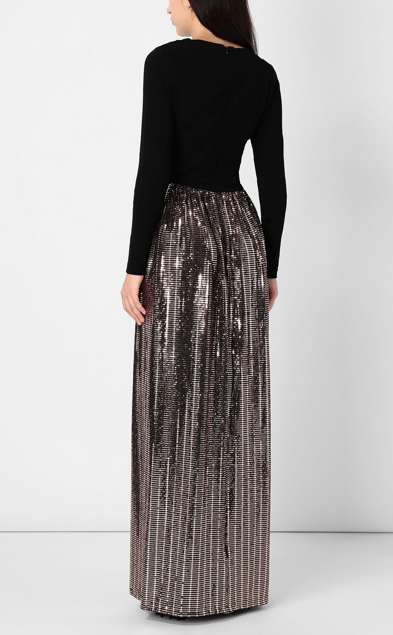 JUST CAVALLI Langes Kleid mit Pailletten Kleid Damen a