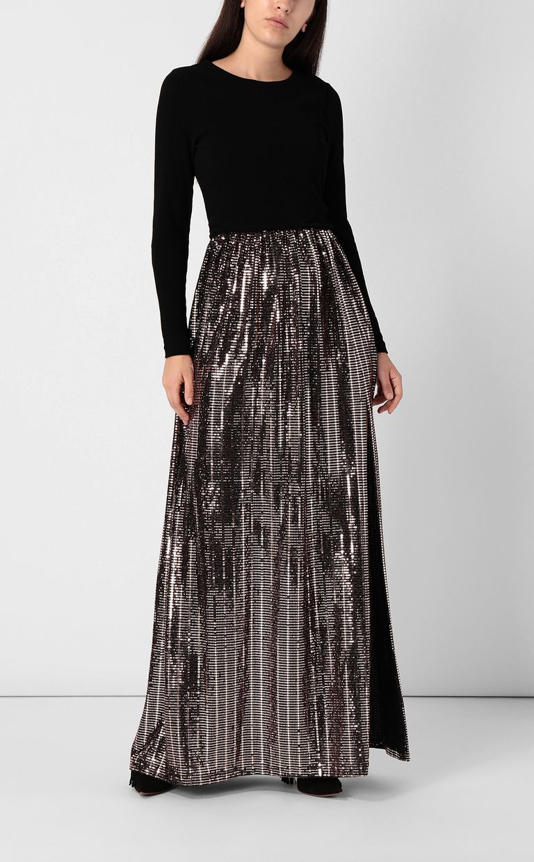 JUST CAVALLI Langes Kleid mit Pailletten Kleid Damen r