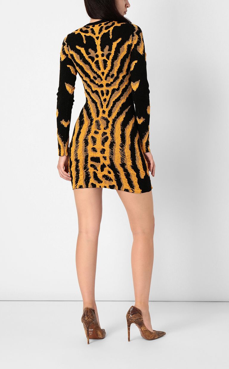 JUST CAVALLI Abito corto stampa zebrata e leopardata Abito Donna a