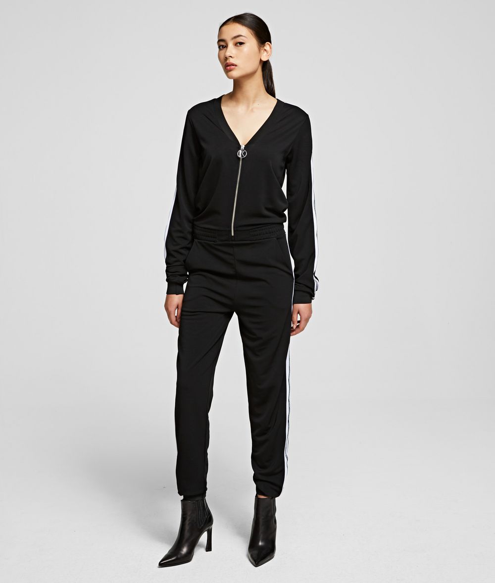 KARL LAGERFELD Crepe Jersey Jumpsuit Jumpsuit Woman f