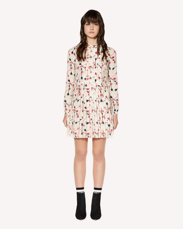REDValentino Crepe de Chine dress with arrow print