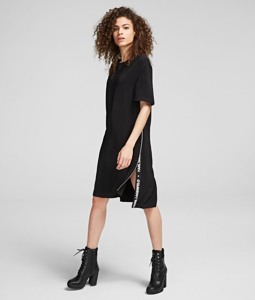 KARL LAGERFELD Snap-Side Dress Dress Woman f
