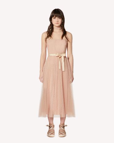REDValentino Point d'esprit tulle pleated dress