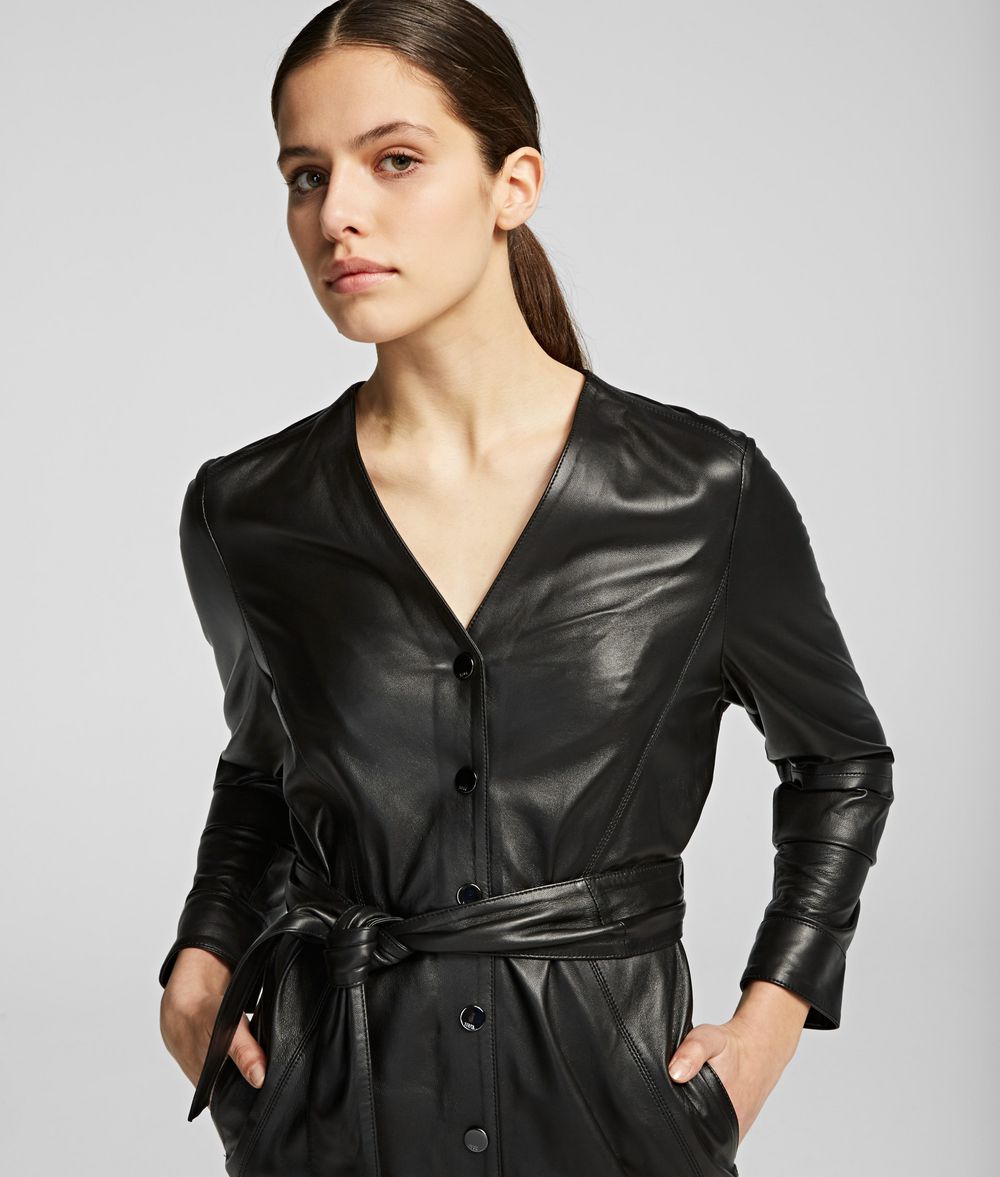 KARL LAGERFELD Leather Dress Dress Woman d
